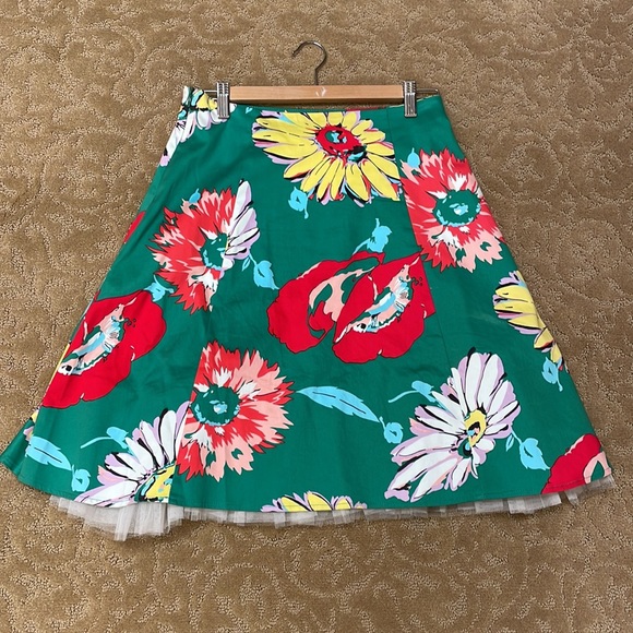 Blanco Vintage Cotton Flower Skirt with Tulle Petticoat Size 36 (Spain) - Picture 2 of 8